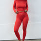 Shilo Scrunch Tights w/Logo Functional Comfort - Crush Red