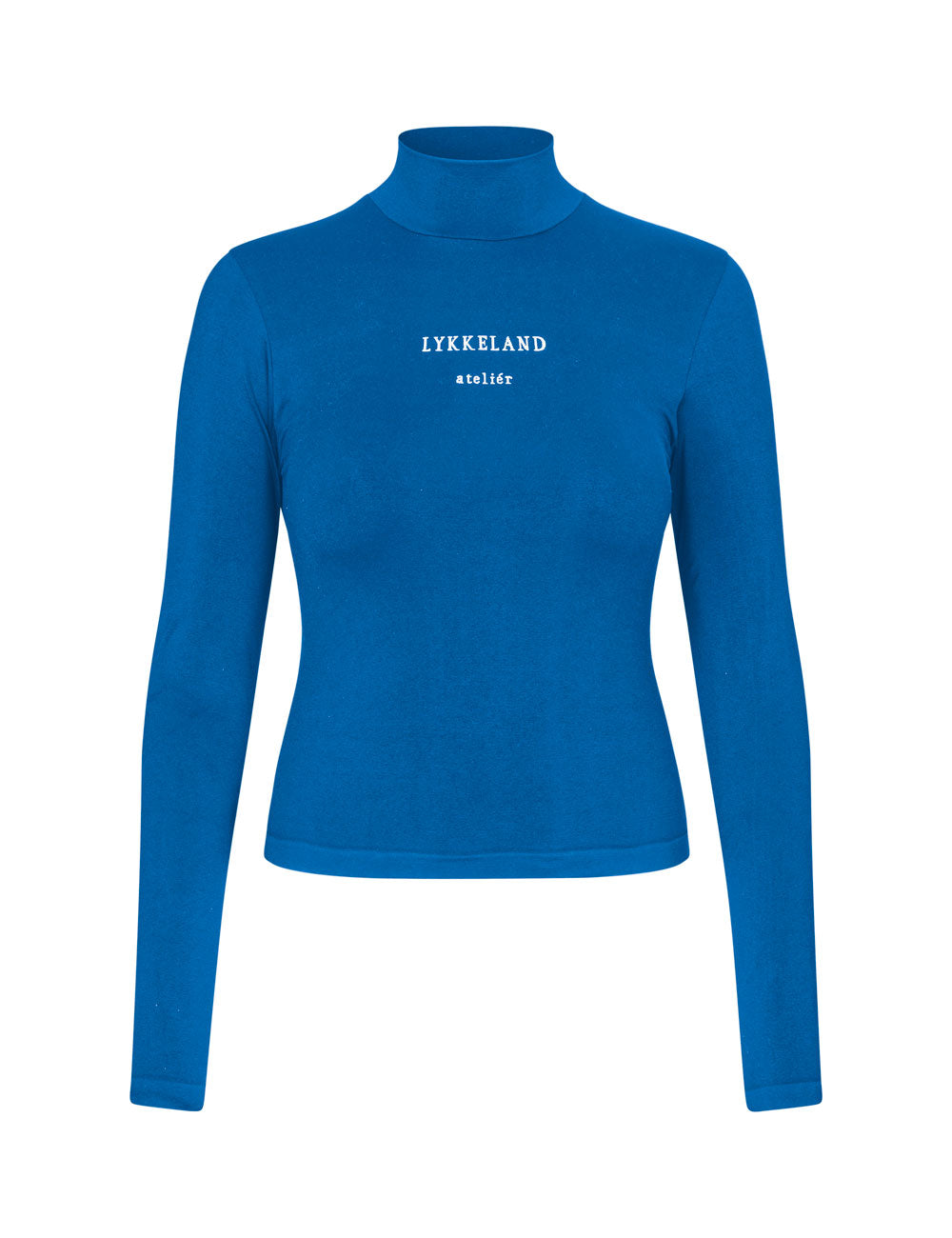 Faye High Neck w/Logo - Strong Blue (Lev Marts 2026)