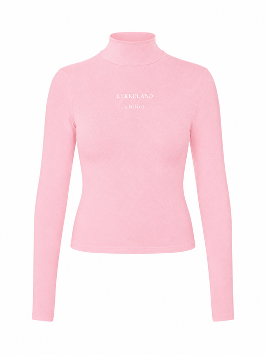 Faye High Neck w/Logo Functional Comfort-Cream Pink