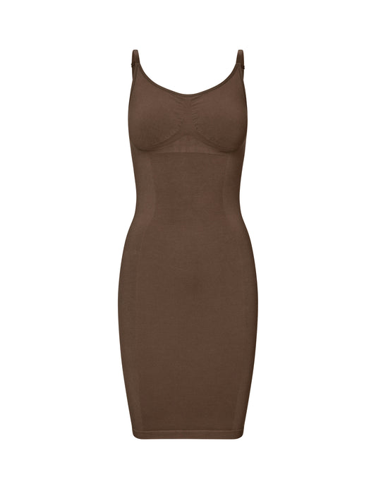 Second Skin Slip Dress - Chocolate