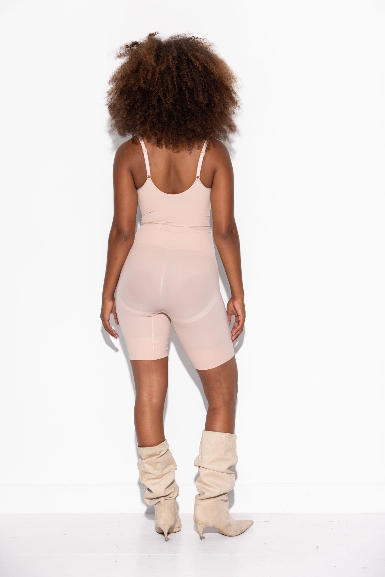 Honey Shaping Bodysuit (Skjult skridt åbning) - Dust Rose