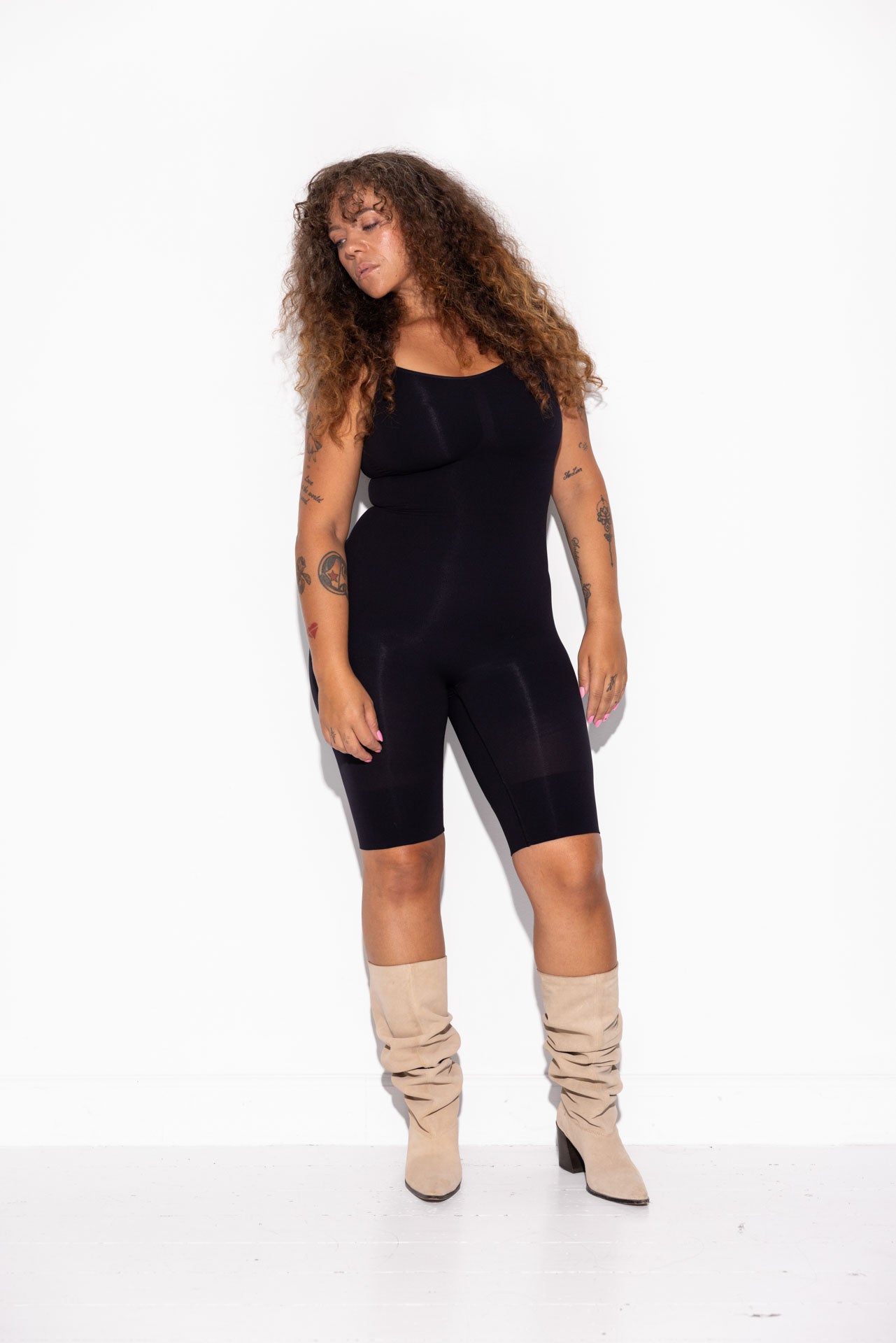 Honey Shaping Bodysuit (Skjult skridt åbning) - Black