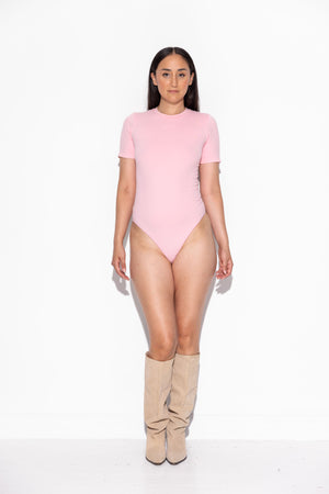 Fearless Bodystocking w/Logo - Cream Pink