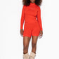 Faye High Neck w/Logo Functional Comfort-Crush Red