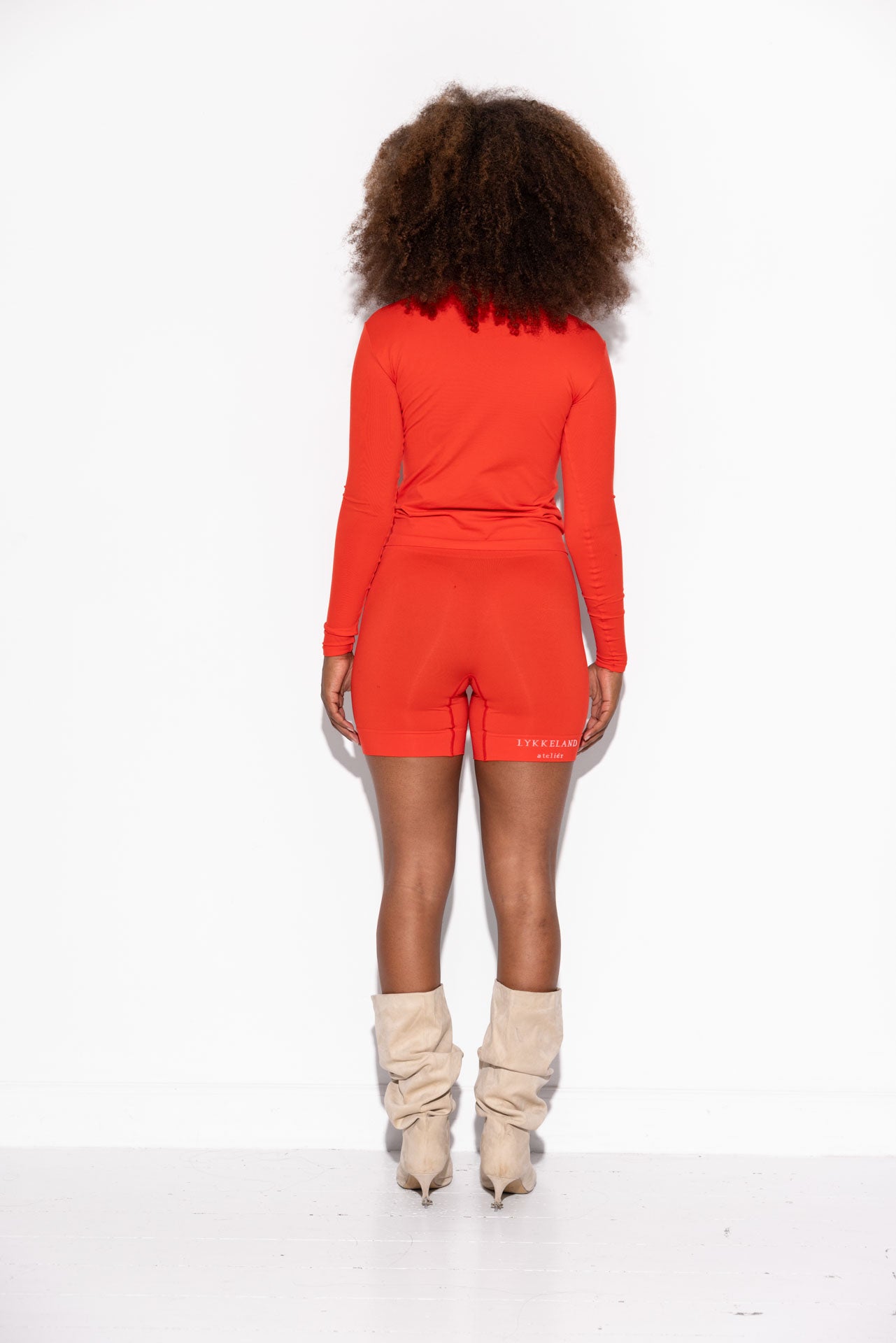 Faye High Neck w/Logo Functional Comfort-Crush Red