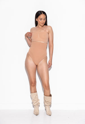 Second Skin High waist thong - Tan
