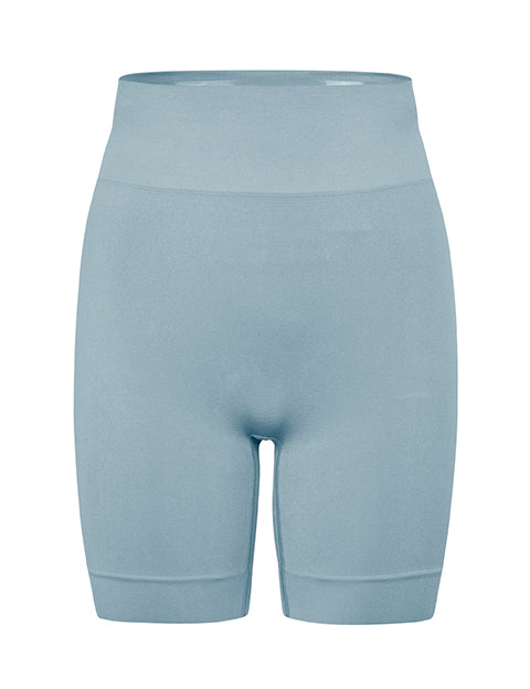Honest Midwaist Shorts w/Logo - Frost Blue