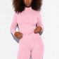 Faye High Neck w/Logo Functional Comfort-Cream Pink