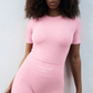 Shilo Scrunch Tights w/Logo Functional Comfort - Cream Pink